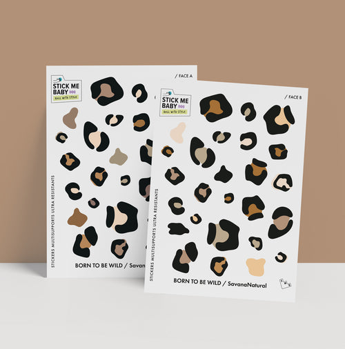 Klebe mich Baby Stickerbogen: Savana Natural