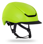Casque de vélo de ville Kask Moeibus jaune avec sa visière vue avant