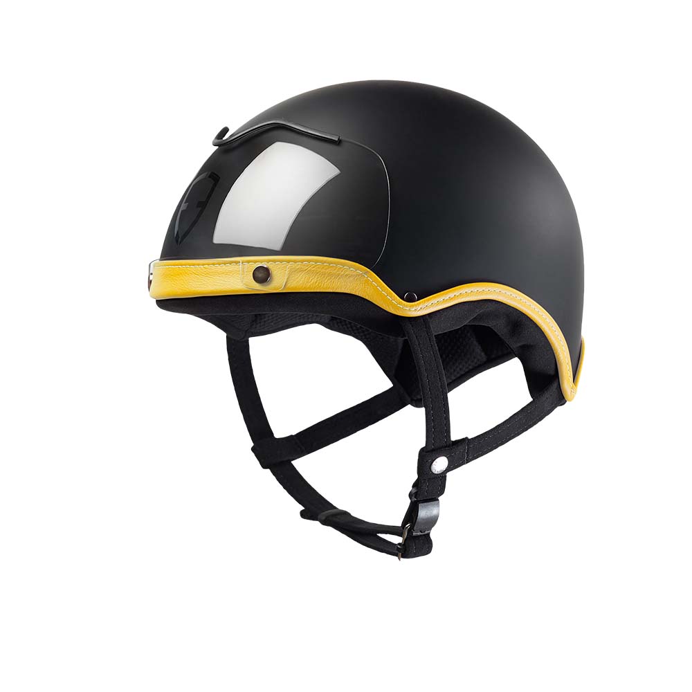 Casque Velo Urbain Stylé Design Egide Ino Jaune en Cuir Visère Haute - Max And The City