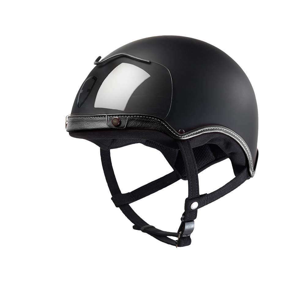 Casque Velo Urbain Stylé Design Egide Ino Noir Ebène en Cuir Visère Haute - Max And The City