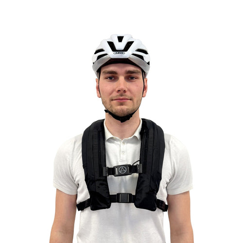 Airbag vélo MASE Airding Fusion AirRide porté de face
