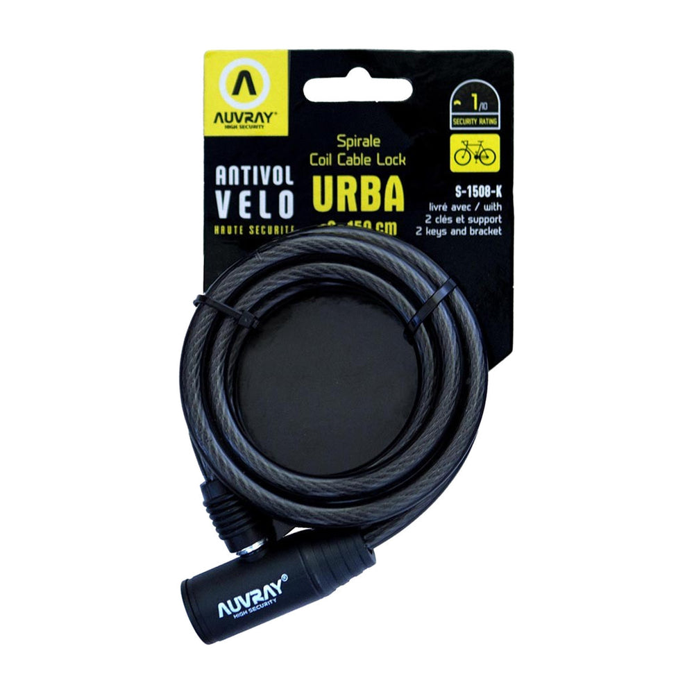 Antivol spirale vélo Auvray Spirale Urba Ø 8 mm 150 cm - photo 3