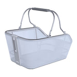 Panier arrière vélo Basil Cento Tech Fiber Nordlicht MIK 21 L – Bleu argent – le panier Cento Tech Fiber Nordlicht bleu argent, de face