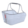 Panier arrière vélo Basil Cento Tech Fiber Nordlicht MIK 21 L – Bleu argent – le panier de trois quarts, eclairage Nordlicht integre