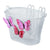 Panier vélo enfant Basil Jasmin – Blanc Butterfly – le panier enfant Basil Jasmin Butterfly blanc a papillons roses