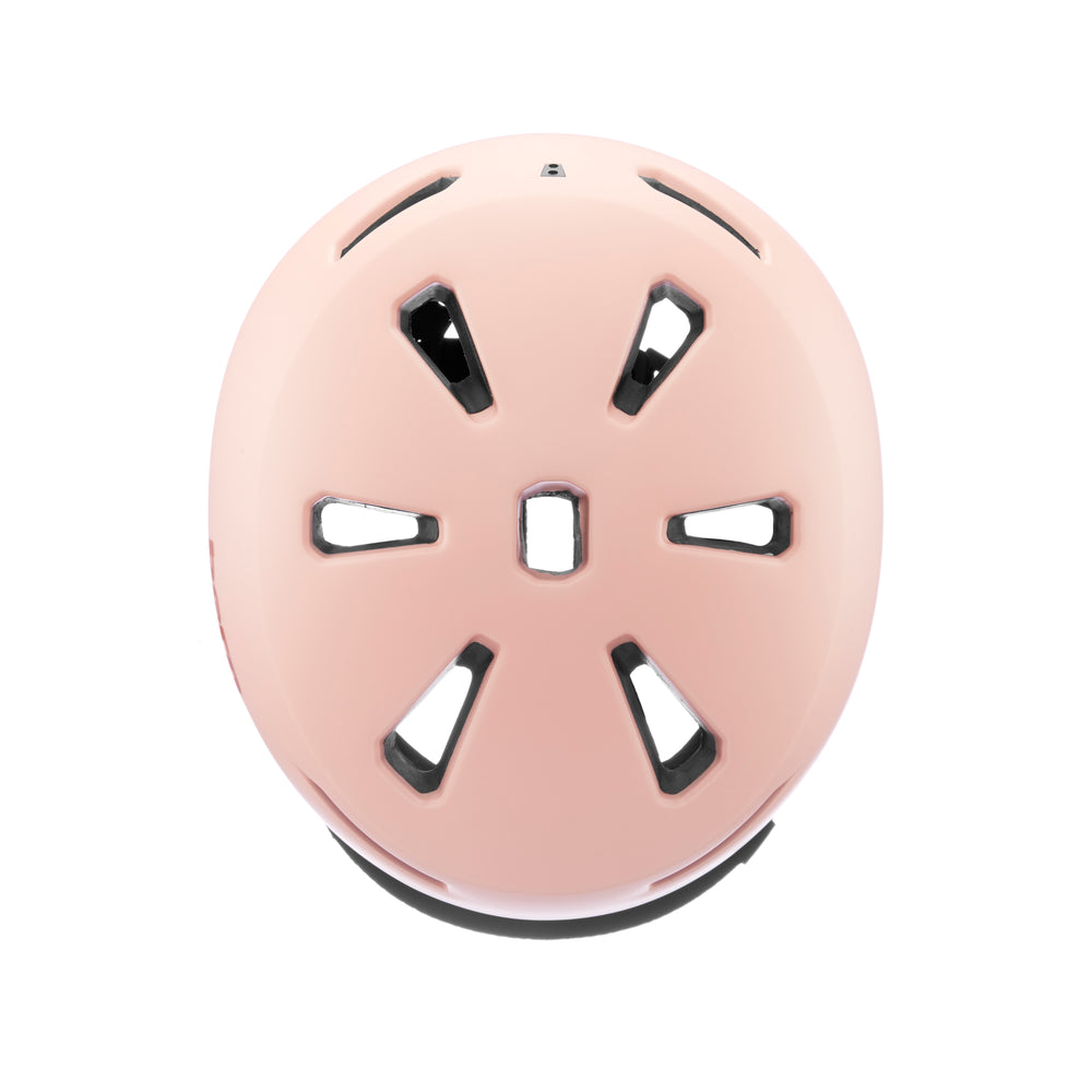 Les aerations du casque Bern Brentwood 2.0 rose poudre vues de dessus