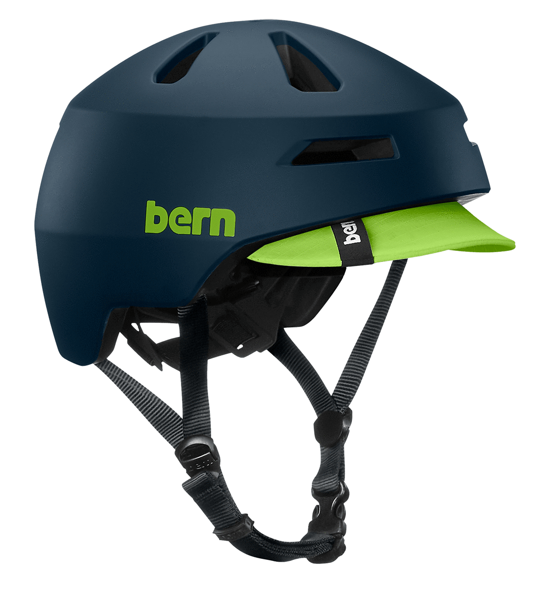 Casque velo Bern Brentwood 2.0 Matte Muted Teal bleu canard de trois quarts