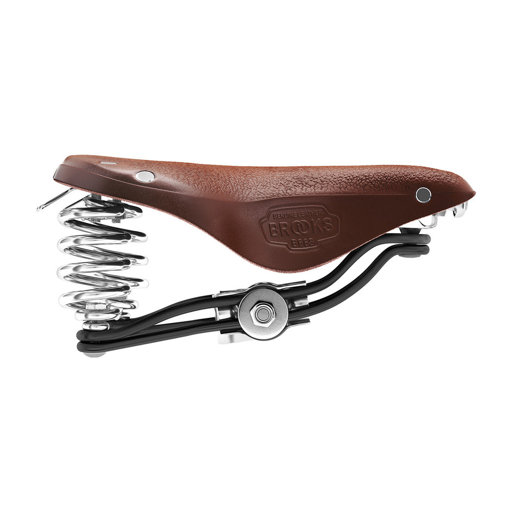 Selle vélo cuir Brooks - B66 Short - Brun antique - vue 2