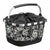 Panier arrière vélo KlickFix Reisenthel Carrybag GT 24 L – Fleurs noir, Racktime – le panier Carrybag GT motif fleurs sur fond blanc