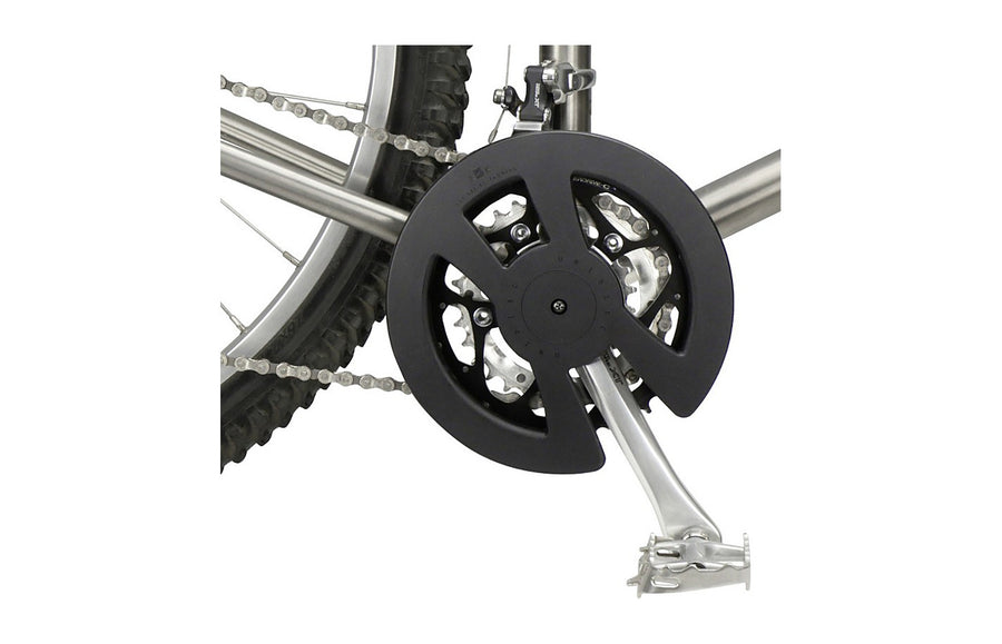 Carter Unidisc KlickFix monte sur un pedalier de velo
