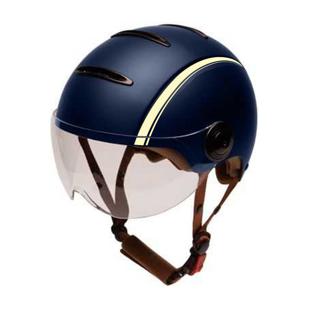 Casque Mârkö Tandem Light Paname, vue de face avec visière