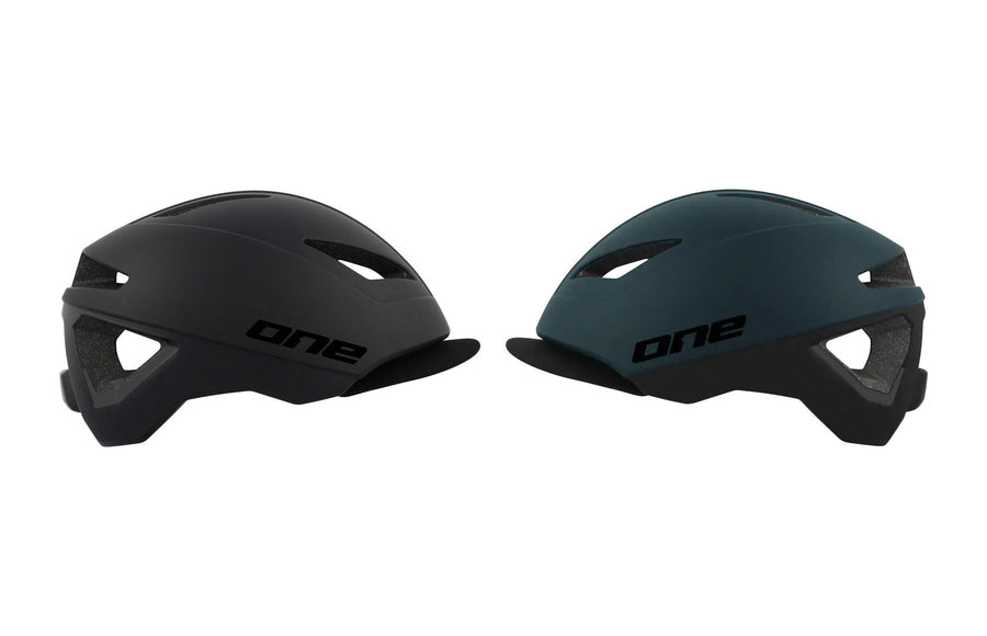 Casque ONE Crossride noir et bleu pétrole