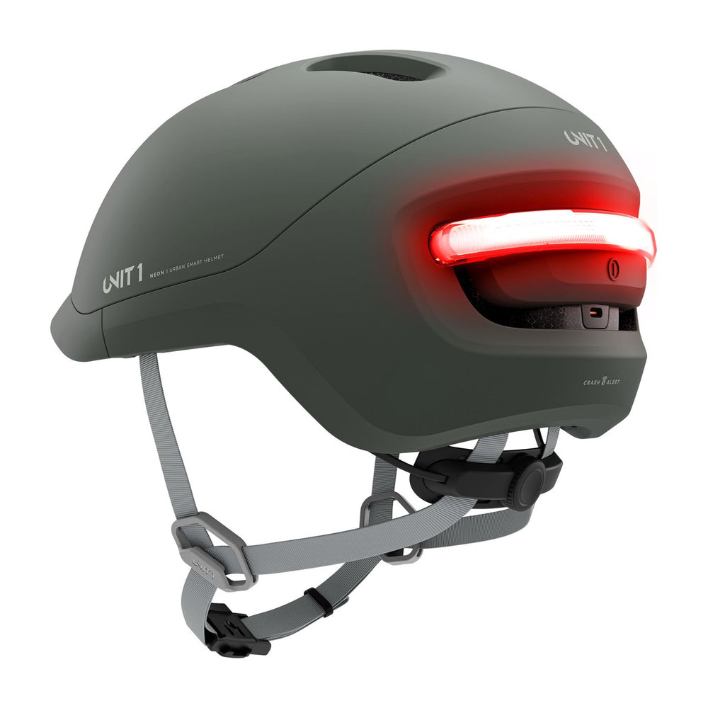 Casque connecté Unit 1 NEON Mips, coloris Pine Green, vue arrière 3/4