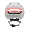 Casque connecté Unit 1 NEON Mips, coloris Slate Gray, vue arrière, feu allumé