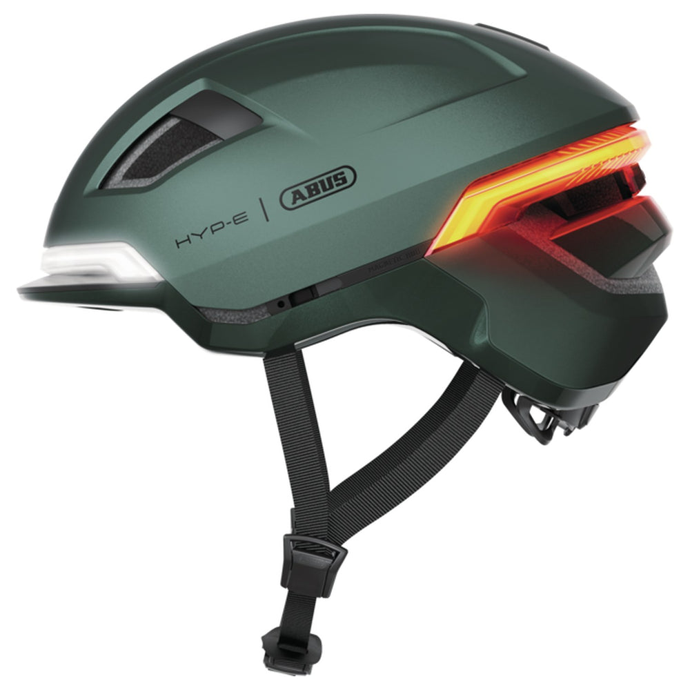 Casque vélo Abus HYP-E coloris Jungle Green - vue profil