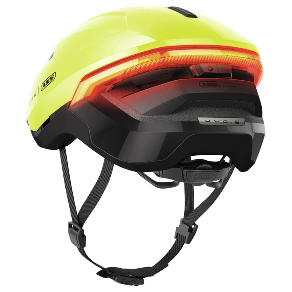 Casque vélo Abus HYP-E coloris Signal Yellow - vue 3/4 arrière