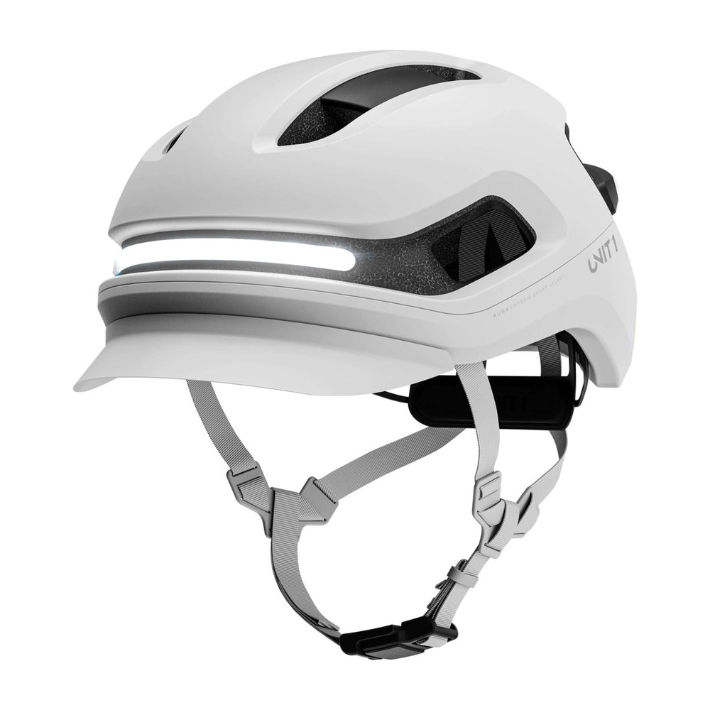 Casque connecté Unit 1 Aura MIPS, coloris Chalk, vue avant 3/4