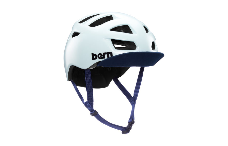 Casque velo Bern Allston Satin Seaglass et sa visiere rabattable