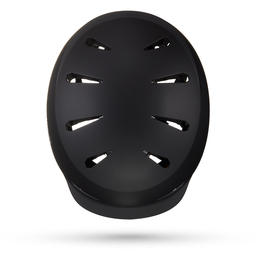 Casque velo Bern Hendrix MIPS noir mat vu de dessus, aerations