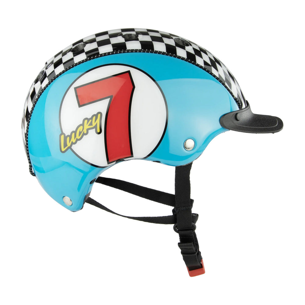 Casque vélo enfant Casco Mini 2 - Lucky 7 Bleu - vue 3