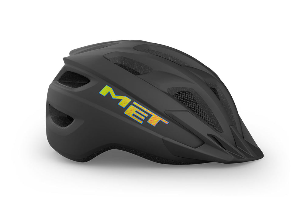 Casque vélo enfant MET - Crackerjack Mips coloris Noir Mat vue -side