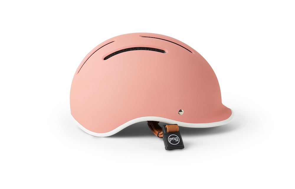 Casque vélo enfant vintage Thousand rose coté