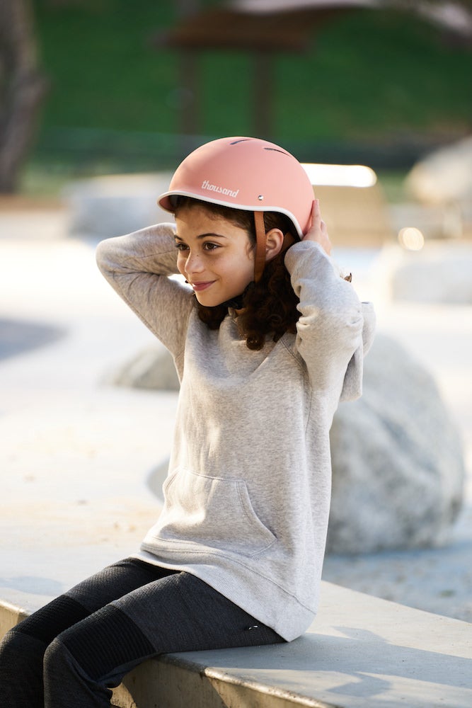 Casque vélo enfant vintage Thousand rose fille