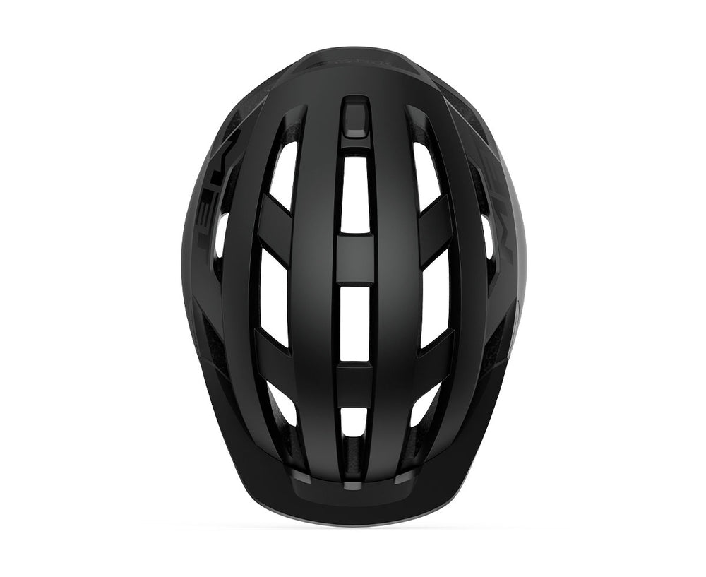 Casque vélo MET - Allroad coloris Noir Mat vue -top