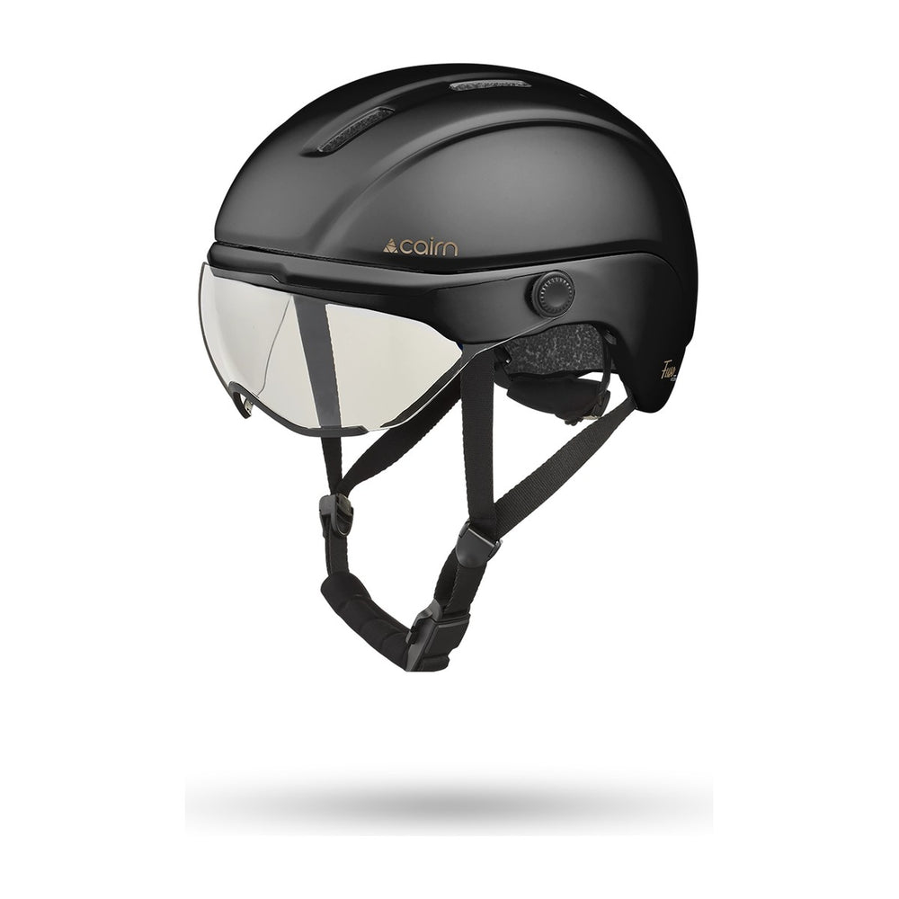 Casque vélo urbain Cairn Fuse Visor Mat Metallic Black