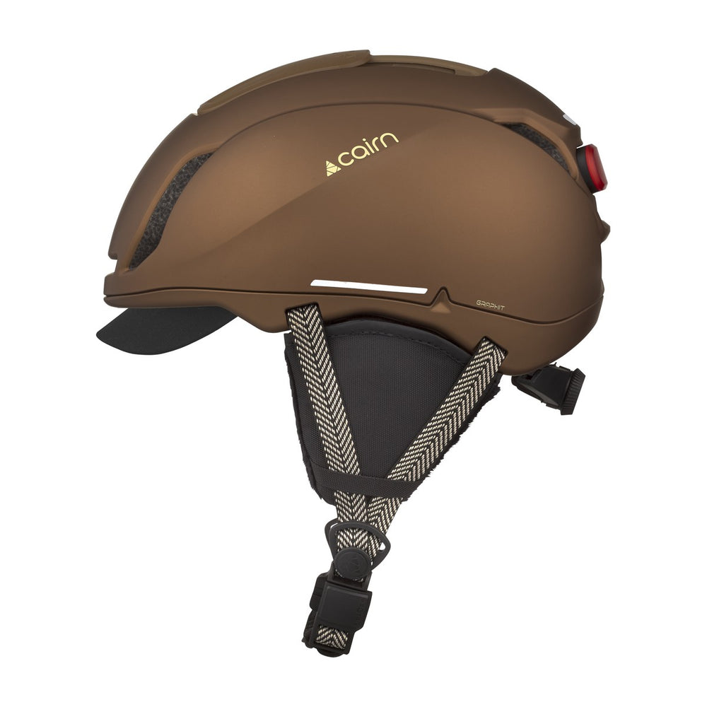 Casque vélo urbain Cairn Graphit Pro Mat Metallic Chocolate vue 6