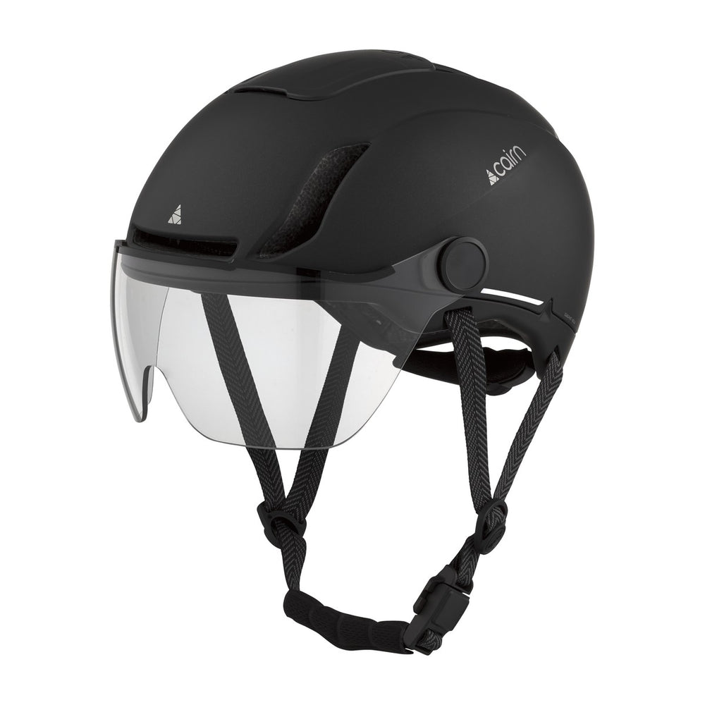 Casque vélo urbain Cairn Graphit Visor Pro Mat Metallic Black