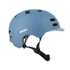 Casque vélo urbain Optimiz O374 à éclairage avant et arrière - Bleu Mat