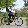 Casque vélo urbain Optimiz O374 à éclairage avant et arrière - Bleu Mat
