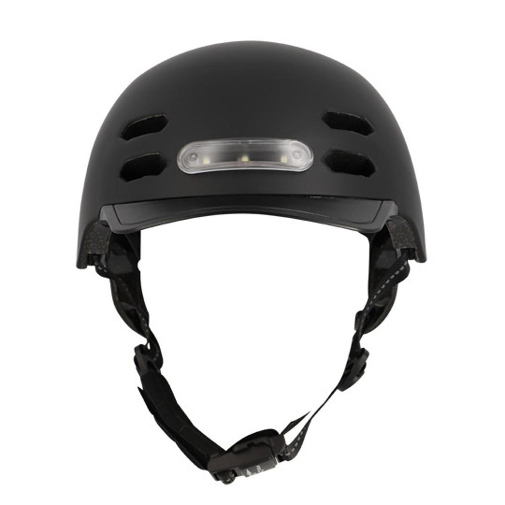 Casque vélo urbain Optimiz O374 à éclairage avant et arrière - Noir Mat