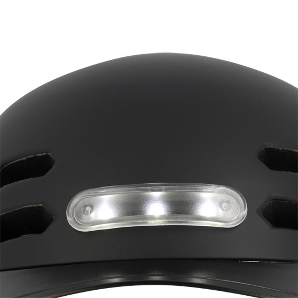 Casque vélo urbain Optimiz O374 à éclairage avant et arrière - Noir Mat