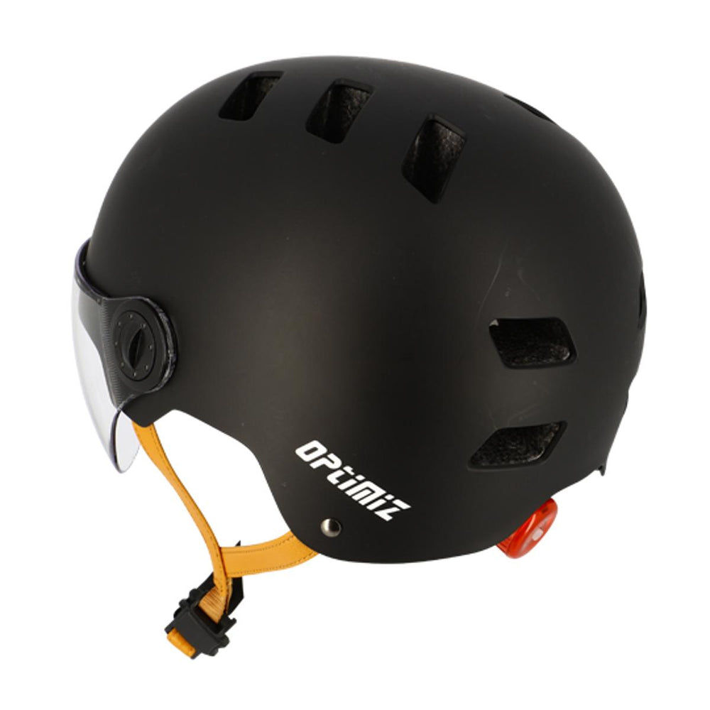 Casque vélo urbain Optimiz O382 à visière - Noir Mat