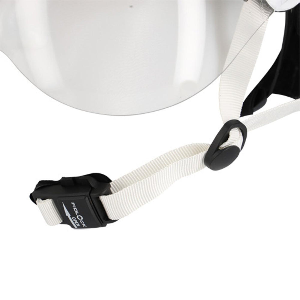 Casque vélo urbain Optimiz O394 à clignotants - Blanc Brillant