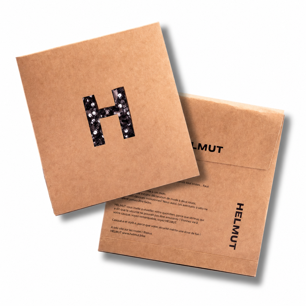 Pochette kraft Helmut Big Sequins Noir