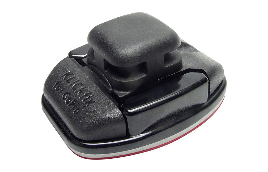 Plaque MiniBloc GP KlickFix sur un support adhesif GoPro