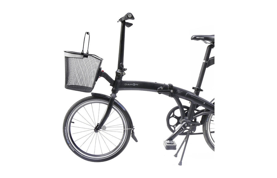 Velo pliant equipe d un panier avant KlickFix