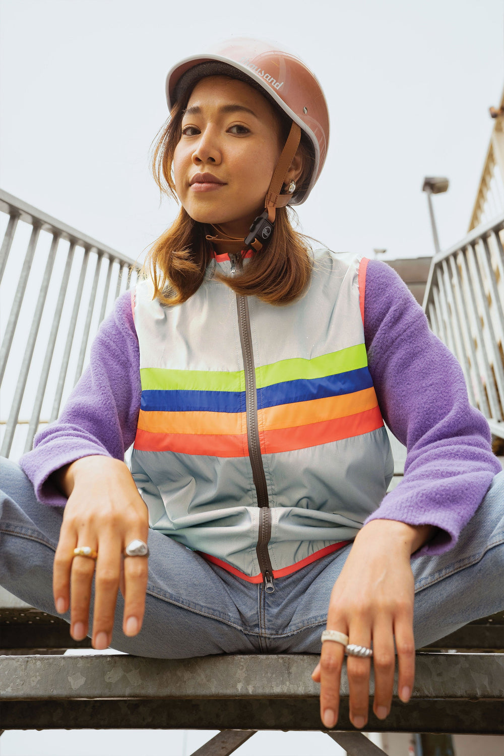 Gilet vélo réfléchissant femme Gofluo - Bodyglower Manhattan