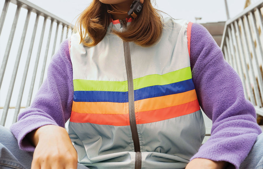 Gilet vélo réfléchissant femme Gofluo - Bodyglower Manhattan - détail 1