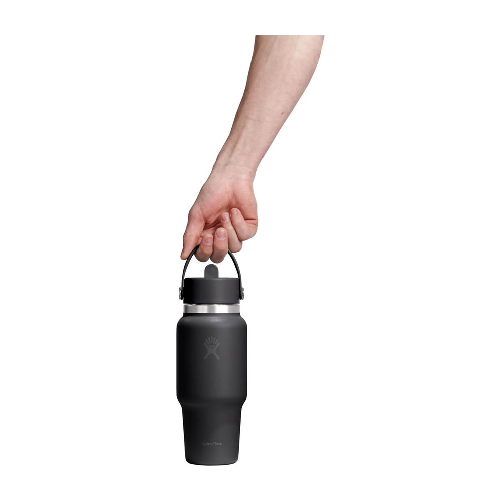 Gourde de voyage isotherme Hydro Flask Travel Bottle Flex Straw - Black 710 ml