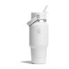 Gourde de voyage isotherme Hydro Flask Travel Bottle Flex Straw - White 710 ml