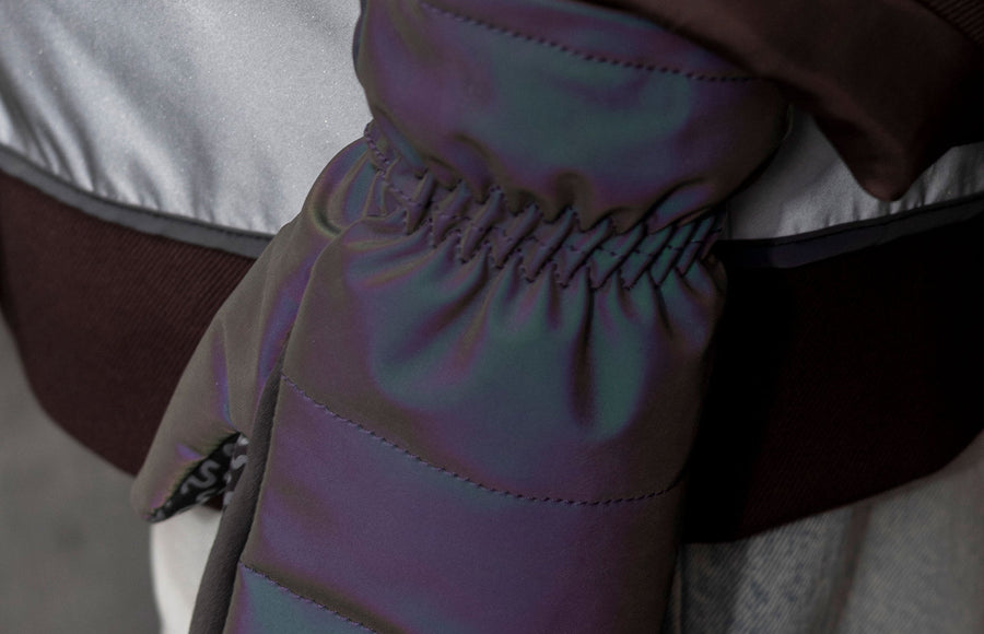 Moufles réfléchissantes Gofluo - Violet - détail 3