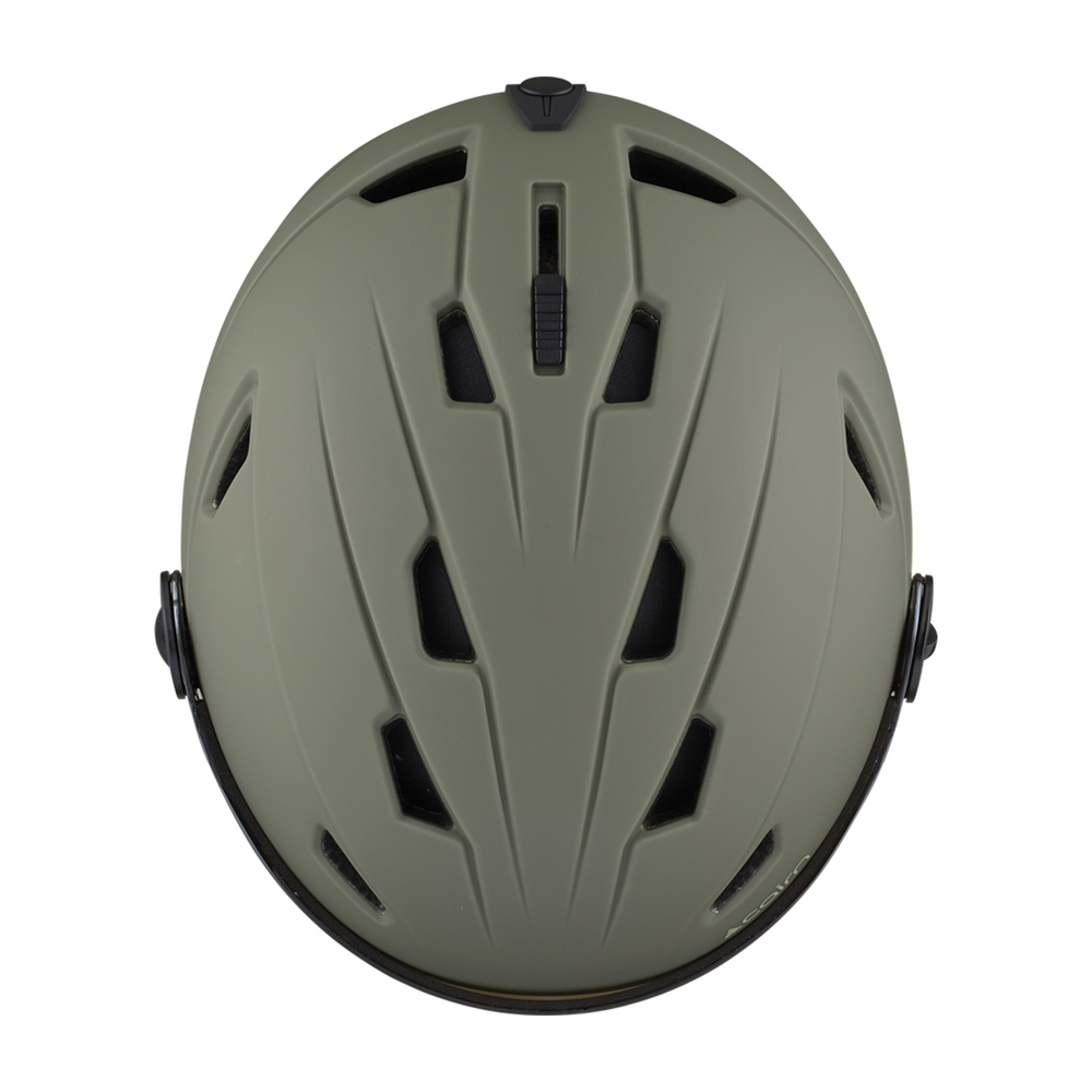 Casque Ski Cairn Electron Visor Mat Khaki vue 3