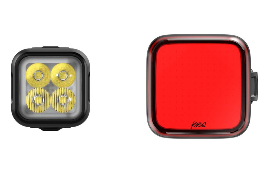Pack éclairages vélo Knog - Blinder Pro 1000 et Blinder Rear Square