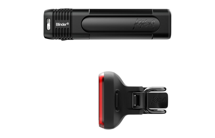 Pack éclairages vélo Knog - Blinder Pro 1000 et Blinder Rear Square