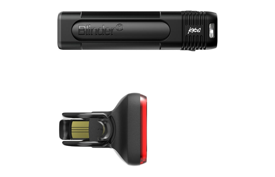 Pack éclairages vélo Knog - Blinder Pro 1000 et Blinder Rear Square