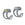 Paire d’éclairages vélo Knog - Frog USB Twinpack - Abyss Grey